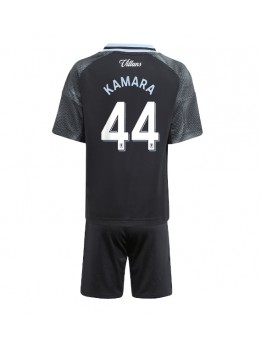 Billige Aston Villa Boubacar Kamara #44 Bortedraktsett Barn 2025-26 Kortermet (+ Korte bukser)